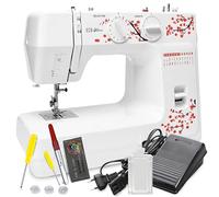 Retoo Machine à coudre 4 vitesses, 48 points, de nombreux accessoires, facile à utiliser, kit d'éclairage, kit de couture, pour débutants et experts, bras libre, 37 x 27 cm