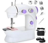 Retoo Machine À Coudre Portable, Mini Machine a Coudre Débutant, Facile À Utiliser Et Pratique, Rétroéclairage LED, Deux Vitesses De Couture, Pieds Antidérapants, Blanc