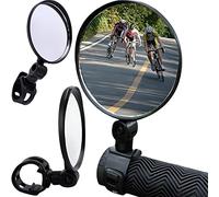 Retoo Miroir Vélo Universel, Miroir Rétroviseur Ajustable 360º, Large Champ de Vision, Montage Facile, Sécurité Maximale pour Cyclistes, Compatible avec la plupart des Guidons