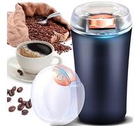 Retoo Moulin à café électrique avec couteau à percussion en acier inoxydable, broyeur en céramique en déplacement, grossièreté réglable, couteau à battre en acier inoxydable, café filtre, expresso