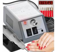 Retoo Ponceuse Pour Ongles Professionnel Manucure éléctrique 20000 RMP Lime à Ongles électrique Pédicure Machine 6 Forets à Ongles 6 bandes de Ponçage Pour Salon Festival Cadeaux Gris