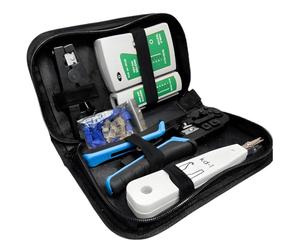 Retoo Professional Testeur De Network Réseau 4 En 1, Pince-étau 3 En 1, 6/8P, 10 Fiches RJ45, 10 Cache-fiches, Auto Scan, Testeur De Câbles RJ45, RJ11, RJ12, Outils De Réparation, Étui Noir