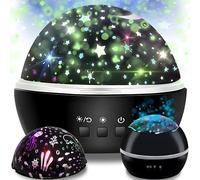 Retoo Projecteur Ciel étoilé Galaxy Projecteur d'étoiles LED Projecteur polaire Veilleuse Enfants Fête Décoration de Noël Adulte Chambre 360° Rotation USB