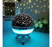 Retoo Projecteur Ciel étoilé LED pour enfants avec rotation à 360°, veilleuse projecteur avec 7 couleurs au choix, alimenté par USB ou à piles, cadeau pour anniversaire, parfait d'enfant