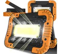 Retoo Projecteur de chantier LED 30 W Lampe pour camping, atelier ou chantier, garage, construction, réparation d'urgence, lumière du jour, lumière du jour, multifonction à piles