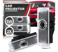 Retoo Projecteur de logo de portière de voiture - Éclairage de portière pour voiture Q5, Q3, Q4 A6, A4, A3 - Accessoires de bienvenue - Compatible avec installation non invasive CE