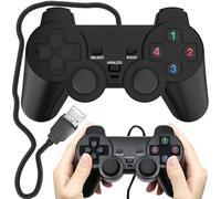 Retoo PS3 Manette, USB 2.0, Longueur Du Câble 180 cm, Double Vibration, Manette PC, Compatible Avec Windows ME, Windows XP, Windows 2000 SP4, Windows Vista, Windows 7, 8, 10, 11
