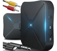 Retoo Recepteur Bluetooth, Adaptateur Audio Bluetooth, A2DP, AVRCP, HFP, SPP, TX, RX, Jack 3,5 mm, RCA, Stereo Audio HiFi Receiver pour Smartphone, Tablette, Ordinateur Portable, Noir