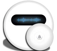 Retoo Sonnette sans Fil, 180M Sonnette de Porte IP68 Étanche Carillon Electronique, Kit de Carillon avec Récepteurs Enfichables pour la Maison, 38 Mélodies, LED Bleu