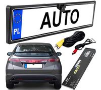 Retoo Support de Plaque d'immatriculation avec caméra de recul à 170°, IP68, caméra de Support de Plaque d'immatriculation, 656 x 492 px, 12V étanche à la poussière et à l'eau, Longueur de câble 6 m