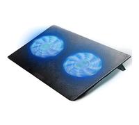 Retoo Tapis de refroidissement LED pour ordinateur portable 12-17' avec 2 ventilateurs et 6 hauteurs réglables - éviter la surchauffe portable, PS5, Xbox One Noir, 33 x 3 24 cm