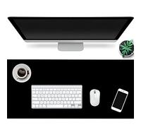 Retoo Tapis de souris de jeu, grand format, 100 x 50 cm, antidérapant, sous-main de bureau, grande taille, améliore la précision et la vitesse XXL, noir, surface spéciale, tapis de souris