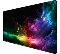 Retoo Tapis de souris XXL, 900 x 400 mm, grand tapis de souris de jeu avec motif, sous-main de grande taille, surface spéciale, sous-main, améliore la précision et la vitesse, sans franges