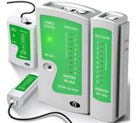 Retoo Testeur de Câble Réseau, Patch LAN, RJ11 RJ12 RJ45, Preciva Outil de Test de Câble Ethernet, Détecteur, Localisateur Câble, Wire Tracker, 10,5 x 10 x 2,5 cm, Gris-Vert