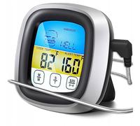 Retoo Thermomètre de cuisson numérique LCD pour barbecue, cuisine, barbecue, four, fumoir, rôtisserie, plage de température jusqu'à 250 °C