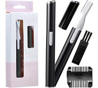 Retoo Tondeuse nez Tondeuse-nez Épilateur pour sourcils Tête rotative double face peigne à sourcils nettoyage facile et rapide Rasoir électrique 2 en 1 pour le nez et les sourcils Noir