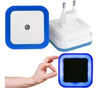 Retoo Veilleuse LED pour Enfants Douille Capteur Crépusculaire pour Chambres d'enfants Cuisines Salon Couloir Lumière d'orientation Automatiquement ON OFF 6,5 x 5 cm Bleu
