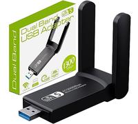 Retoo WiFi Puissante CLE AC867Mbps Adaptateur USB 3.0 Double Bande Dongle WiFi Carte pour Portable 2.4G 5GHz Compatible avec Windows 11 10 8 7 XP OS X