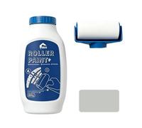 Retouche Peinture Blanc Mur AUEJACKY 500g Rouleau Peinture Avec Reservoir, Peinture Blanche Mur, Pour Retirez Les Graffitis Muraux, Taches, Facile à Appliquer (Blanc). (gris clair)