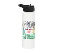 Retour à l’école 1re année Pierre Feuille Ciseaux Rien Bat Stainless Steel Insulated Water Bottle
