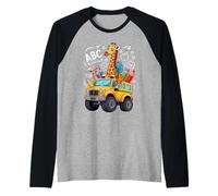 Retour À L’École Girafe Bus Scolaire 100 Jours D’École Manche Raglan