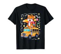 Retour À L’École Tigre Bus Scolaire 100 Jours D’École T-Shirt