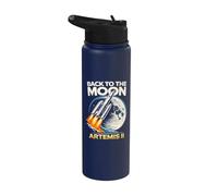 Retour à la lune Artemis II Rocket Space Mission Stainless Steel Insulated Water Bottle