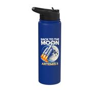 Retour à la lune Artemis II Rocket Space Mission Stainless Steel Insulated Water Bottle