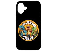 Retour à l'école avec équipage de 4e année et Amoureux des Dinosaures T-Rex Dino Coque pour iPhone 16 Plus