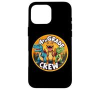 Retour à l'école avec équipage de 4e année et Amoureux des Dinosaures T-Rex Dino Coque pour iPhone 16 Pro Max