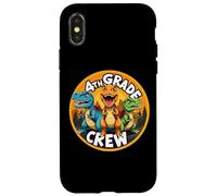 Retour à l'école avec équipage de 4e année et Amoureux des Dinosaures T-Rex Dino Coque pour iPhone X/XS