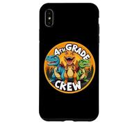 Retour à l'école avec équipage de 4e année et Amoureux des Dinosaures T-Rex Dino Coque pour iPhone XS Max