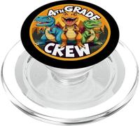 Retour à l'école avec équipage de 4e année et Amoureux des Dinosaures T-Rex Dino PopSockets PopGrip pour MagSafe