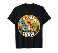Retour à l'école avec équipage de 4e année et Amoureux des Dinosaures T-Rex Dino T-Shirt