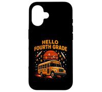 Retour à l'école Hello Fourth Grade Cute Boys First Day Coque pour iPhone 16