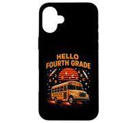 Retour à l'école Hello Fourth Grade Cute Boys First Day Coque pour iPhone 16 Plus