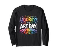 Retour à l'école Hooray It's Art Day Art Professeur Artiste Manche Longue