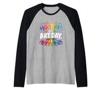 Retour à l'école Hooray It's Art Day Art Professeur Artiste Manche Raglan