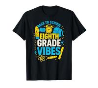 Retour à l'école Huitième année Vibes Cute Girls First Day T-Shirt