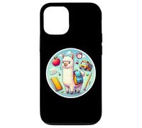 Retour à l'école Lama Alpaga Garçons Filles Étudiants Enfants Amoureux Coque pour iPhone 12/12 Pro