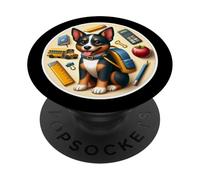 Retour à l'école Lancashire Heeler Chien Garçons Filles Étudiants Enfants PopSockets PopGrip Adhésif