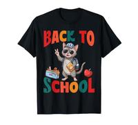 Retour à l'école Mignon Lykoi Cat Student Funny First Day Vibes T-Shirt