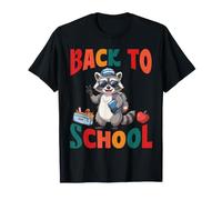 Retour à l'école Mignon Raton Laveur étudiant Funny First Day Vibes T-Shirt