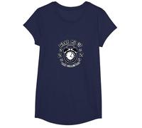 Retour à l'école : Wake Me Up When School's Over Humour T-Shirt, Fille, Bleu Marine, S