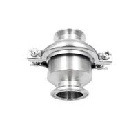 Retour à trois pinces 3/4'' 1'' 1,5'' 2'' 2,5'' 3'' Vannes de débit unidirectionnelles en acier inoxydable 304 Niveau(57mm Ferrule 77.5)