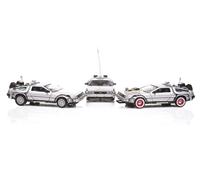Retour Au Futur Deluxe Set 3 Modèles Diecast Auto de Lorean Échelle 1/24 WELLY