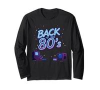 Retour aux années 80 Retro Nostalgic Down Memory Lane Throwback Manche Longue