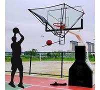Retour de balle de basket-ball, fixation de retour de basket-ball portable avec filet de rebond pour cerceau, appareil de retour de tir suspendu pour une pratique efficace