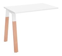 Retour de bureau ECLA Manager blanc L 100 x P 60 cm blanc piètement blanc finition bois - - Bruneau