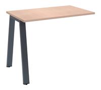 Retour de bureau Ecla manager L 100 x P 60 cm chêne clair piétement métal finition anthracite - - Bruneau